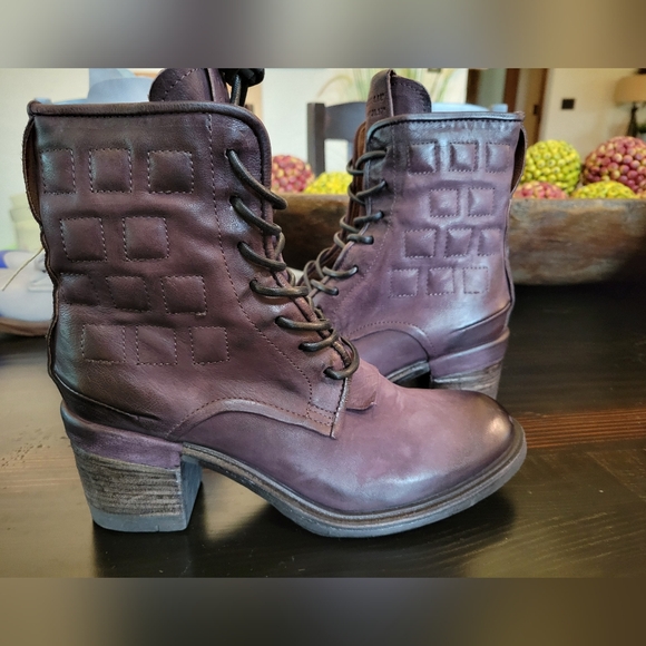 NIB A.S.98 Jalen Women's Purple Lace-Up Ankle Boots 40
